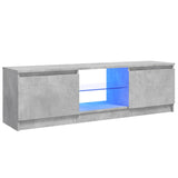 TV Cabinet with LED Lights Concrete Grey 120x30x36 cm 804287