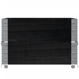 Pallet Collars 2 pcs Black 80x60 cm Solid Wood Pine 4010269