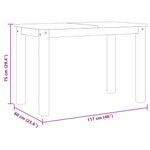 ZNTS Dining Table Panama 117x60x75 cm Solid Wood Pine 4005702