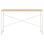 ZNTS Computer Desk White and Oak 120x60x70 cm 20259