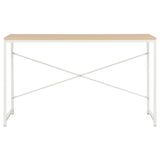 ZNTS Computer Desk White and Oak 120x60x70 cm 20259