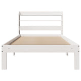 Bed Frame with Headboard without Mattress White 100x200 cm 3306785