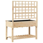 Garden Planter Beige 115 x 60.5 x 153 cm Solid fir wood 42006571
