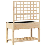 Garden Planter Beige 115 x 60.5 x 153 cm Solid fir wood 42006571