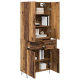 Highboard with Drawer 2 pcs Old Wood Engineered Wood and Glass 3415745