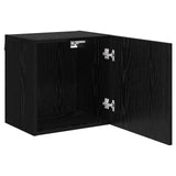 TV Wall Cabinets 2 pcs Black Oak 40.5x30x40cm Engineered Wood 882938