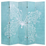 Folding Room Divider 200x170 cm Butterfly Blue 245887
