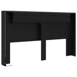 Headboard Cabinet Black oak 180 x 17 x 104.5 cm Engineered wood 879635