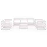 Garden Lounge Set White Solid pinewood Medium Modular 3075455