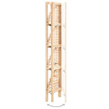 Corner Shelf Beige Solid cedar wood 27 x 27 x 110 cm Foldable 246435