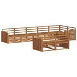 Outdoor Sofa Set 8 pcs Natural Solid Acacia Wood 3373654