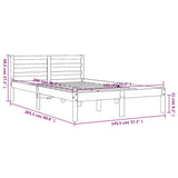Bed Frame without Mattress Wax Brown 140x200 cm Solid Wood Pine 844145