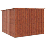 Bike Shed 3 pcs Brown 216 x 207 x 158 cm Metal 3385874