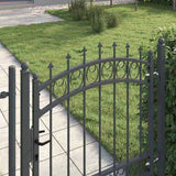 Fence Gate with Spikes EMMEN 100 x 100 cm Powder-coated steel 42008987