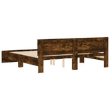 Bed Frame without Mattress Smoked Oak 160x200 cm 3207473