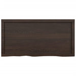 Bathroom Countertop Dark Brown 100x50x cm Treated Solid Wood 3156229