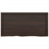 Bathroom Countertop Dark Brown 100x50x cm Treated Solid Wood 3156229