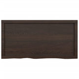Bathroom Countertop Dark Brown 100x50x cm Treated Solid Wood 3156229
