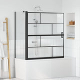 Bath Shower Screen Black and Transparent 116 x 68 x 128 cm 42018558