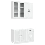 Kitchen Unit LUCCA 4 pcs White Engineered Wood 3438325