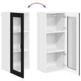 Wall Glass Cabinet LUCCA Black 40 x 31 x 100 cm Engineered Wood 885096