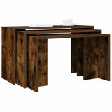 Nesting Tables 3 pcs Smoked Oak Engineered Wood 858537