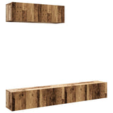 Wall Mounted TV Cabinets 3 pcs Old Wood 100x30x30 cm Engineered Wood 3329007