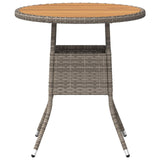 Dinner Table Grey and Acacia 70 x 70 x 73 cm Solid Acacia Wood 42026919