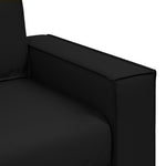 ZNTS Black Loveseat Sofa - 140 cm Faux Leather 4105056