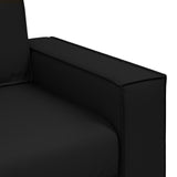 ZNTS Black Loveseat Sofa - 140 cm Faux Leather 4105056