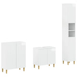 3 Piece Bathroom Cabinet Set ARNHEM High Gloss White 3417445