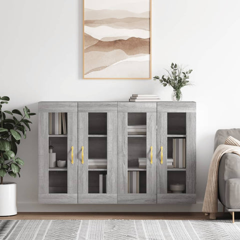 Wall Mounted Cabinets 2 pcs Grey Sonoma Engineered Wood 3197927