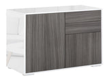 High Gloss Frame Sideboard, Side Cabinet, Push-Open Design with 2 Drawer for Living Room, Bedroom, T3398P328286