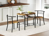 Three-Piece Compact Dining Set - Rustic Brown T3398P423521