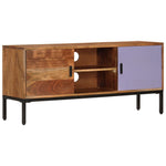 TV Cabinet Honey Brown and Grey 110x30x50 cm Solid Wood Acacia 337076