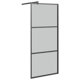 Shower walls Black 90 x 195 cm Glass and Aluminium 151890