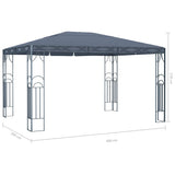 Gazebo 400x300 cm Anthracite 48049