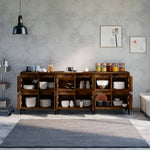 Sideboards 3 pcs Smoked Oak 60x35x70 cm Engineered Wood 3185780
