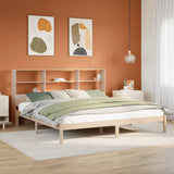 Bookcase Bed without Mattress 200x200 cm Solid Wood Pine 3321595