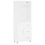 Highboard White 69.5x34x180 cm Engineered Wood 3189997