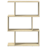 Room Divider Bookcase 3-Tier Sonoma Oak 70x24x97 cm Engineered Wood 858113