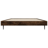 Bed Frame without Mattress Smoked Oak 90x190 cm Single Engineered Wood 832306