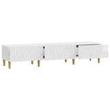 TV Cabinet 147 x 34.5 x 30 cm High Gloss White Engineered Wood 895169