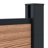 Fence Panel 5 pcs WPC and Aluminium Brown 3429387