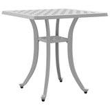 Garden Table White 53x53x53 cm Cast Aluminium 4002821