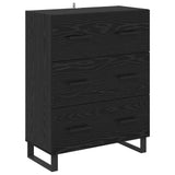 Sideboard Black Oak 69.5 x 34 x 90 cm Engineered Wood and Iron 881524