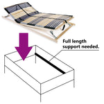 Slatted Bed Base without Mattress with 42 Slats 7 Zones 100x200 cm 246476