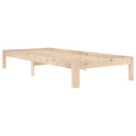 Bed Frame without Mattress Solid Wood Pine 90x200cm 810350