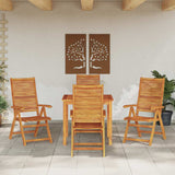 Garden Dining Set Folding 5 pcs Brown Solid Acacia Wood 3375631