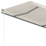 3069897 Manual Retractable Awning with Posts 3x2,5 m Cream